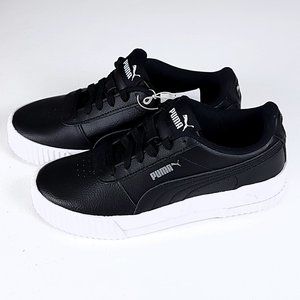 Puma Women's Carina Black Leather Casual Sneakers - Size 6 🌟